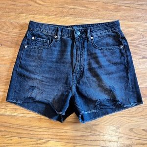 Zara distressed shorts